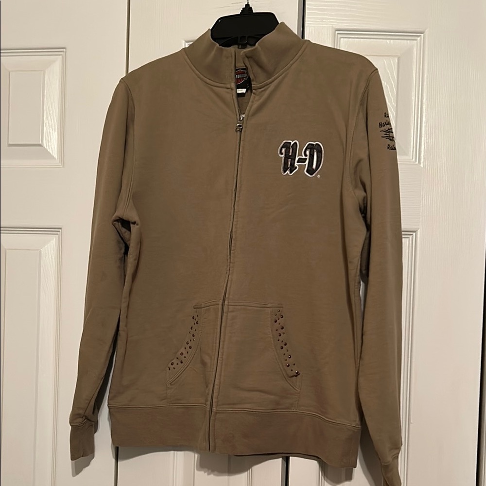 Harley-Davidson Tan Bomber Jacket with Durable Canvas